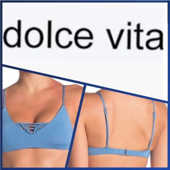 NWT MSRP $98 Dolce Vita Reversible Macrame Bralette Top Women's Size Large - Picture 1 of 3